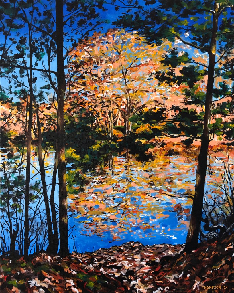 "Reflection", 16x20", acrylic on canvas. 2024.